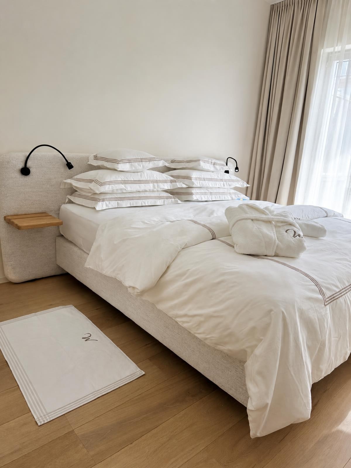 Chambre principale de l'appartement Welvaert à Knokke