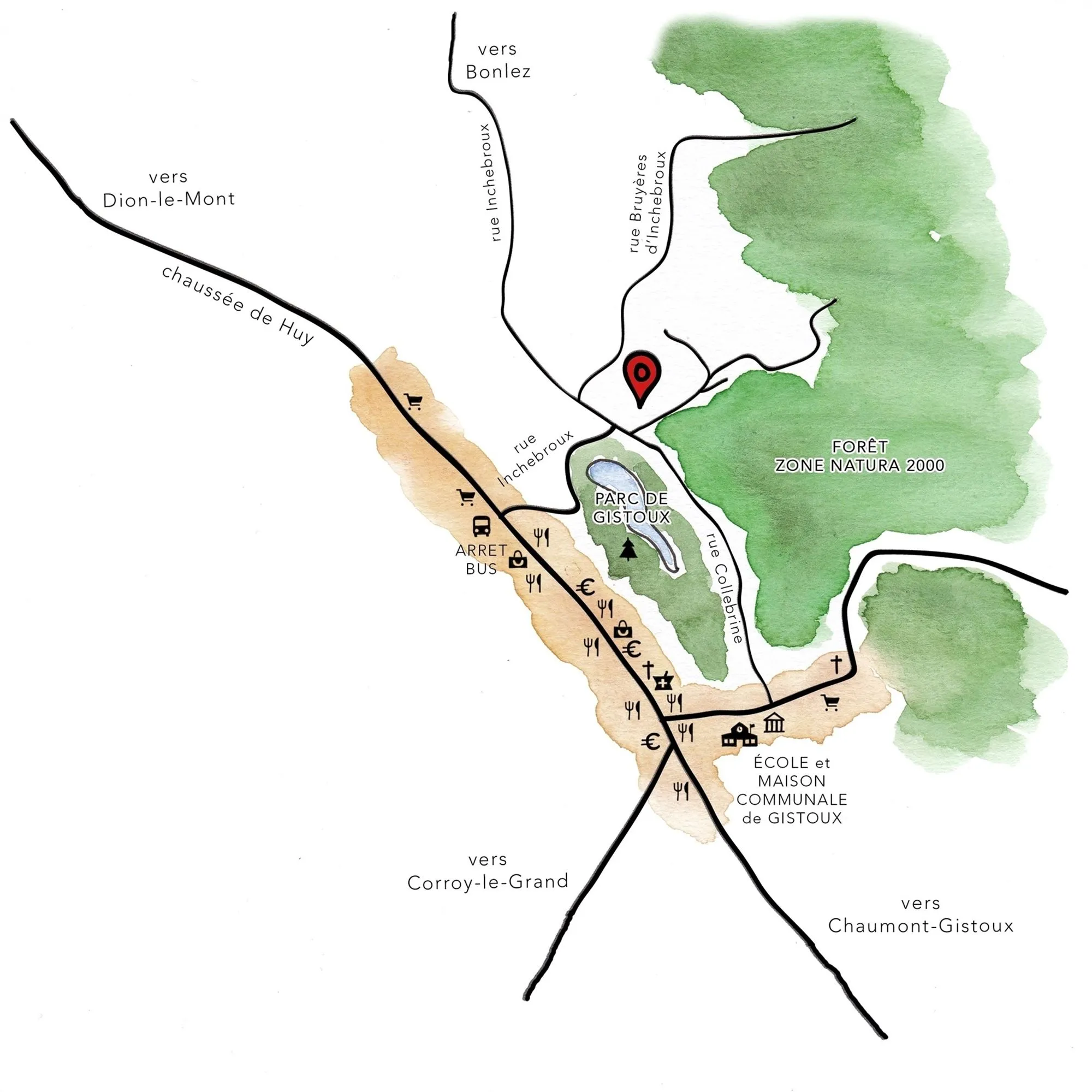 Maisons neuves à vendre à Chaumont-Gistoux dans le projet Les Jardins d’Inchebroux